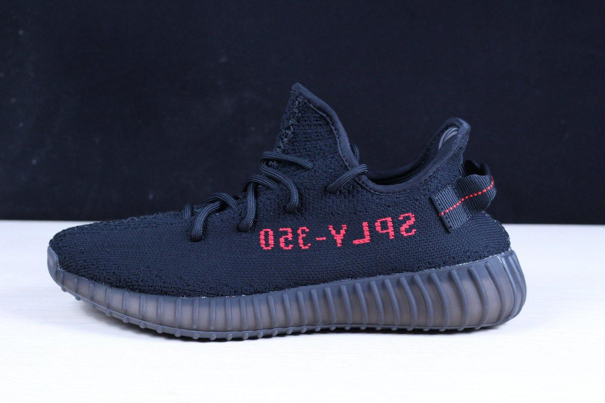 Yeezy 350 V2 Boost Bred Black and Red Sneakers