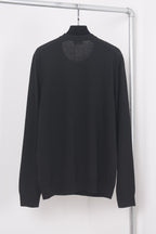Grey Cotton Chest Logo Long-Sleeve - Men's