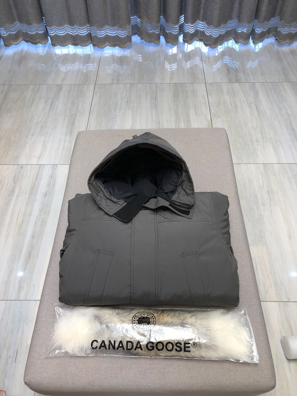 Black and White Parka - Men's