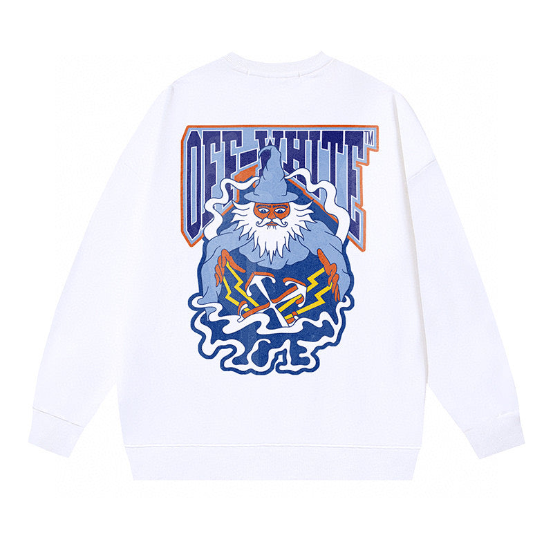 Black Cotton Patch Crewneck - Men's