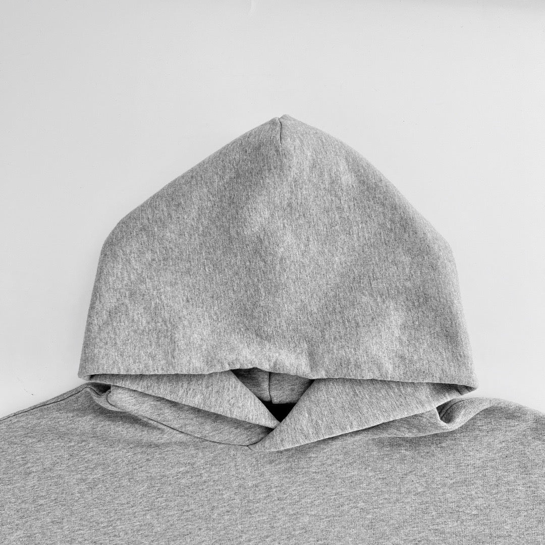 Grey Cotton Bold Text Pullover - Men's