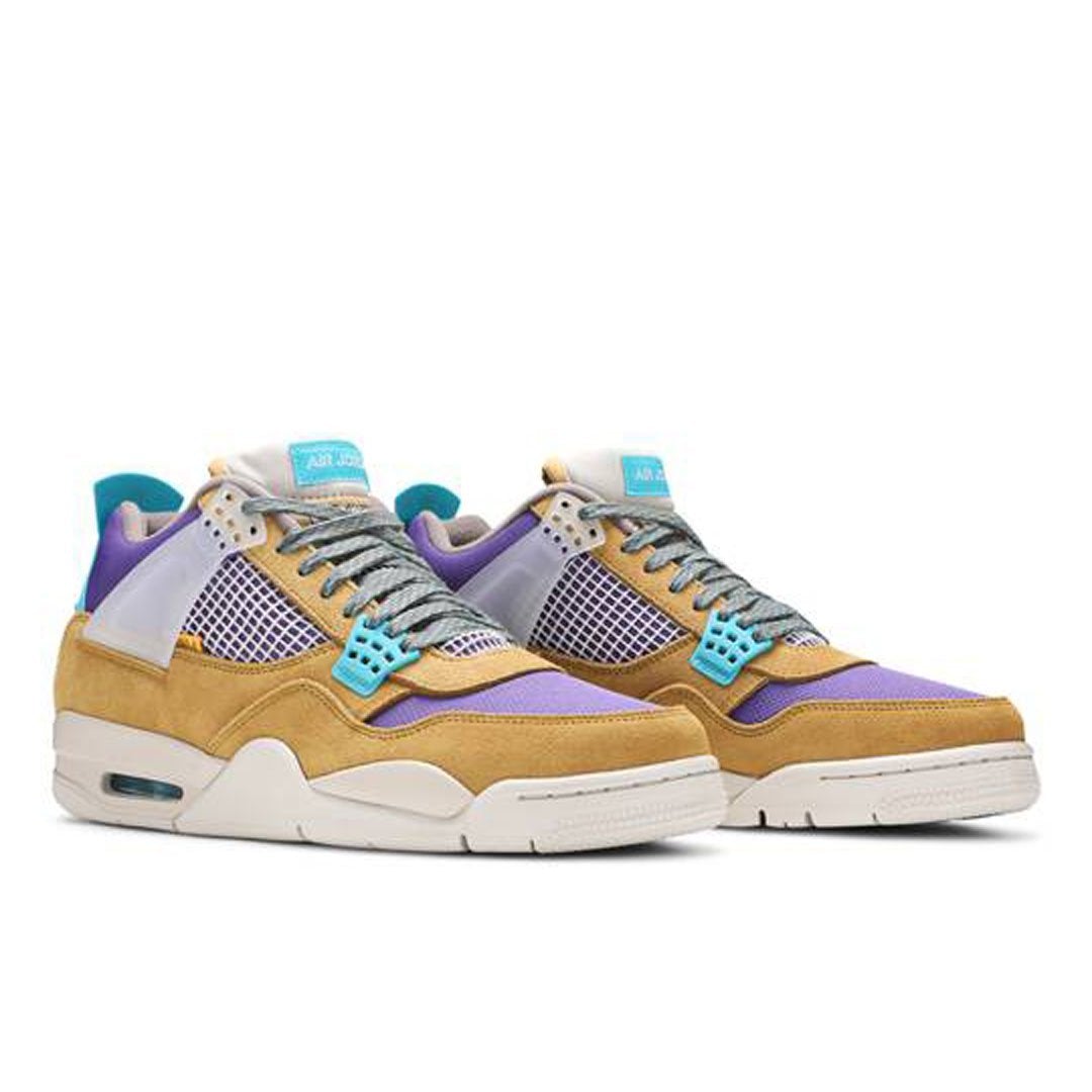 Union Desert Moss – foam tongue folded back on itself, yellow "UN / LA" label and translucent TPU wings – LUX VERSE Luxury Designer Fashion Outlet