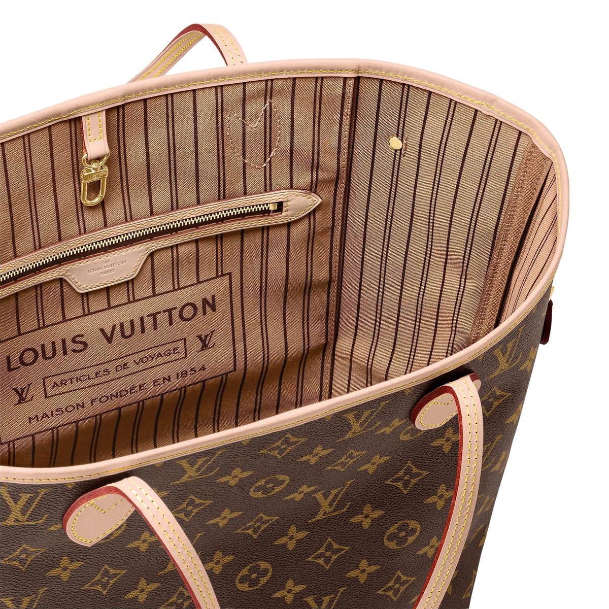 Neverfull MM – slim, comfortable handles slip easily over the shoulder or arm – LUX VERSE Luxury Designer Fashion Outlet