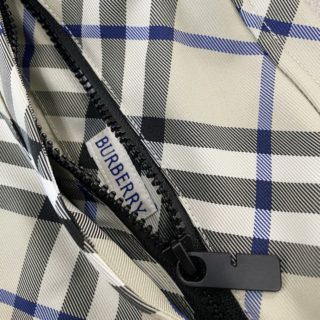 Vintage Check Hooded Zip Jacket - Men's