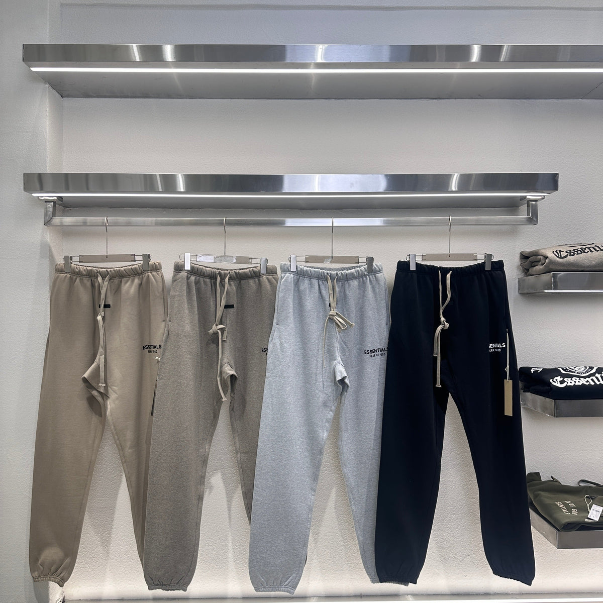 Navy Cotton Drawstring Joggers - Men's