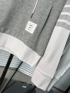 Grey Cotton Colourblock Zip-Through - Men's