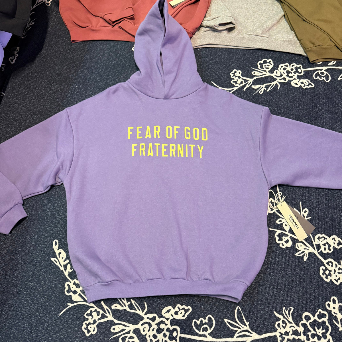 Pink Cotton Chest Text Pullover - Men's
