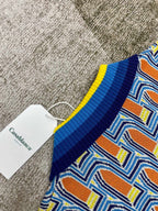 Geometric Print Silk Shirt - Men's