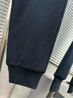 Grey Cotton Four-Bar Joggers - Men's