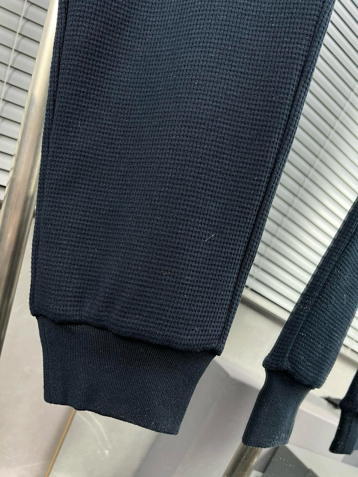 Grey Cotton Four-Bar Joggers - Men's