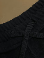 Black Cotton Plain Drawstring - Men's