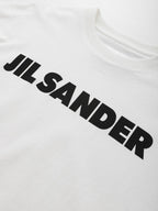 Black Cotton Tonal Text Crewneck - Men's