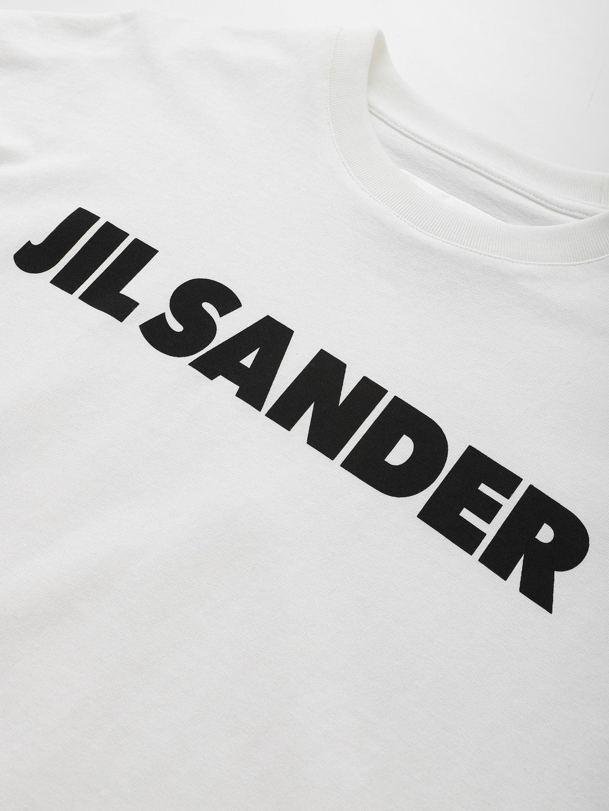 Black Cotton Tonal Text Crewneck - Men's