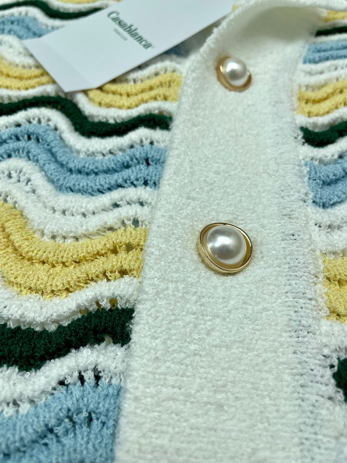 Blue Chevron Knit Shirt - Men's