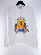 Navy Cotton Sun Graphic Crewneck - Men's