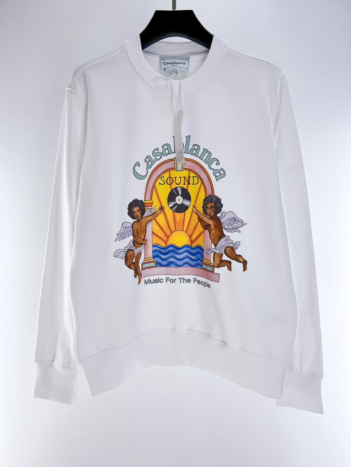 Navy Cotton Sun Graphic Crewneck - Men's