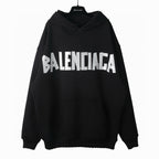 Black Cotton Back Print Pullover - Men's