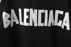 Black Cotton Back Print Pullover - Men's