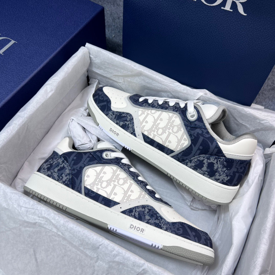 White and Blue Sneakers