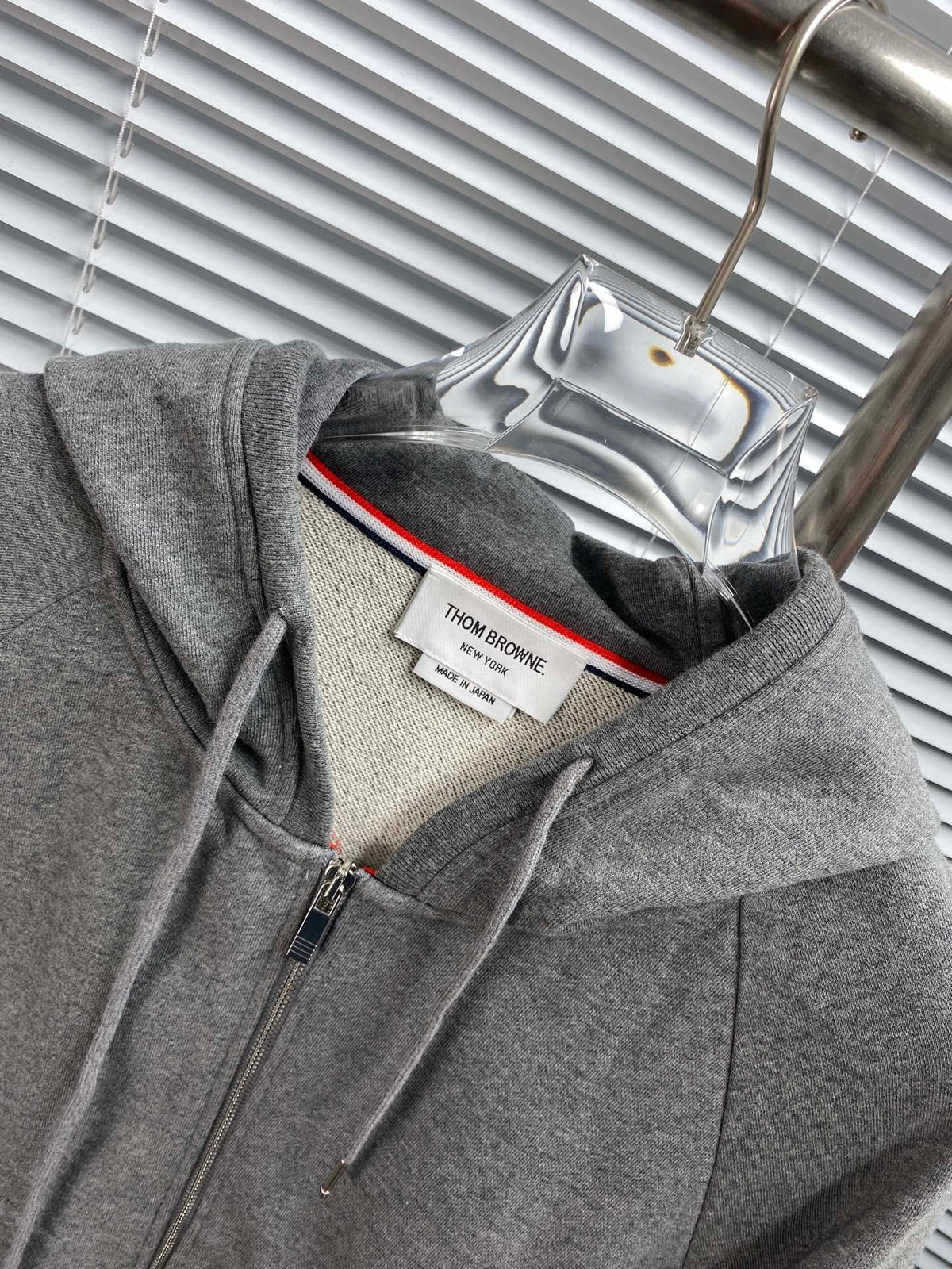 Navy Cotton Plain Zip-Through - Men's