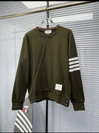 4-Bar Crewneck Navy Loopback - Men's