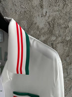 White Knit Striped Trim Short-Sleeve - Men's