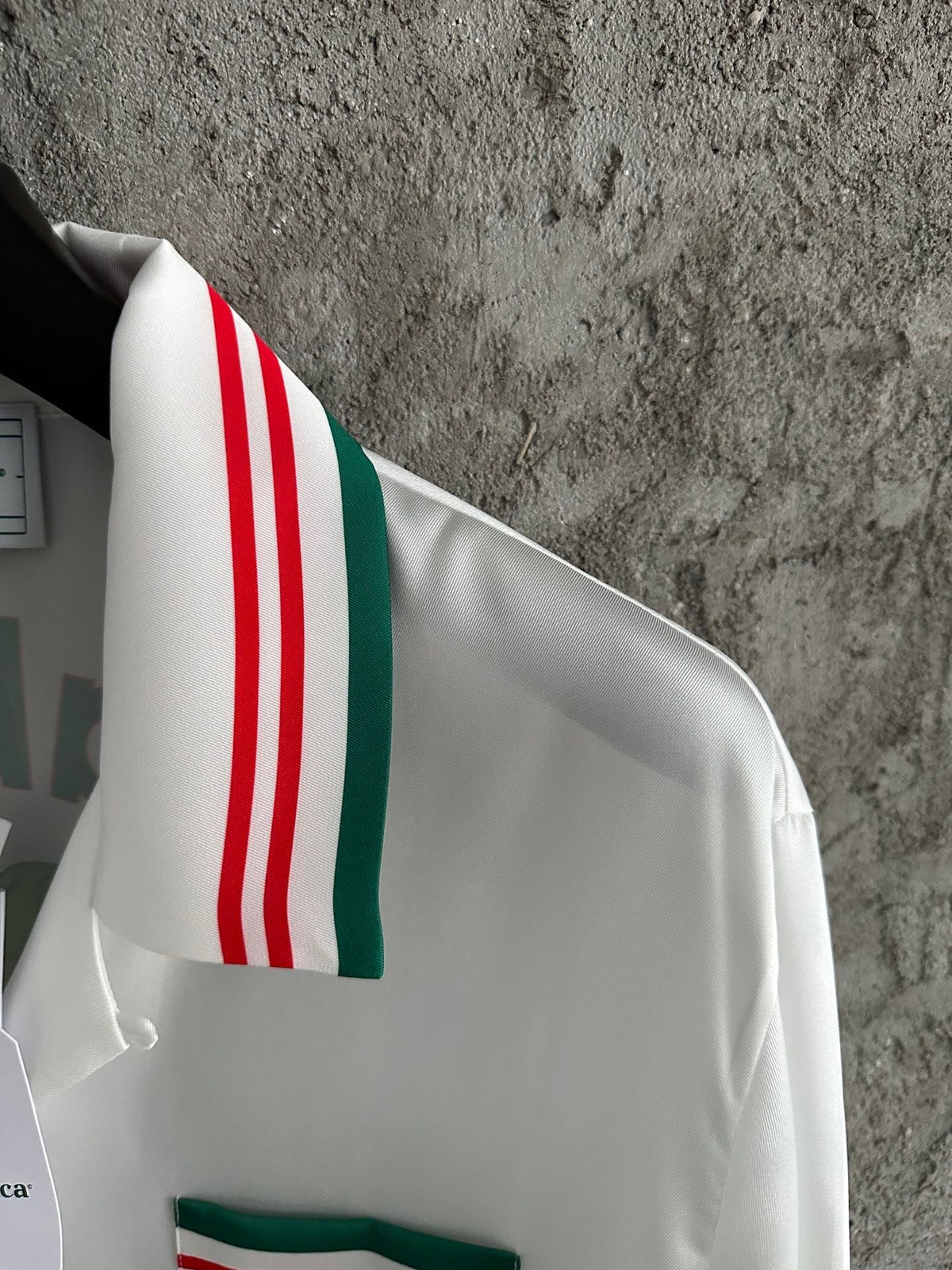 White Knit Striped Trim Short-Sleeve - Men's