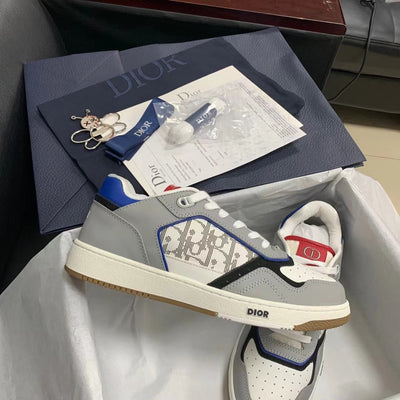 B27 Low Grey and Blue Sneakers