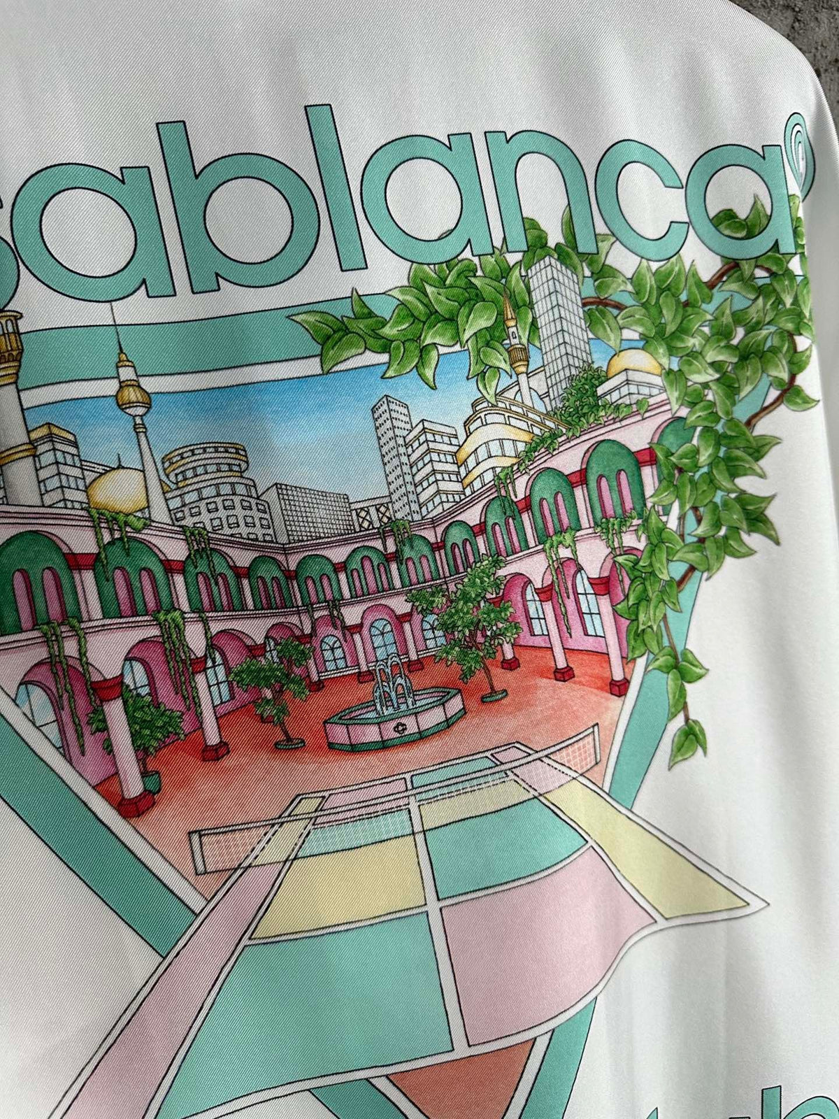 Pastel Trim Silk Shirt - Men's