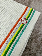 Checkerboard Yoke Knit Polo Shirt - Men's