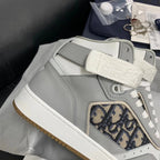 B27 High-Top Grey Oblique Sneakers