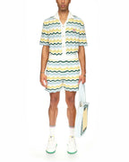 Multicolour Chevron Knit Shorts - Men's