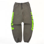 Olive Cotton Spider Graphic Joggers - Men's