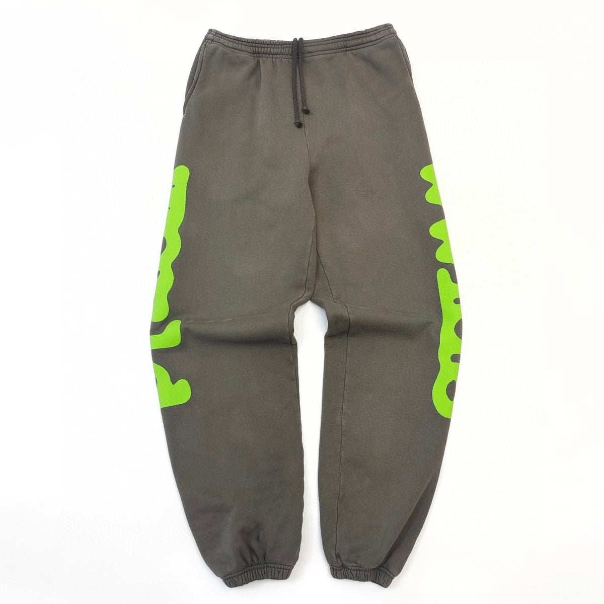 Olive Cotton Spider Graphic Joggers - Men's