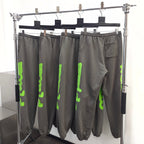 Olive Cotton Spider Graphic Joggers - Men's