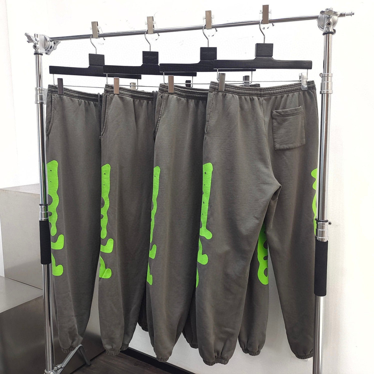 Olive Cotton Spider Graphic Joggers - Men's