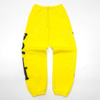 Yellow Cotton Side Print Joggers - Men's