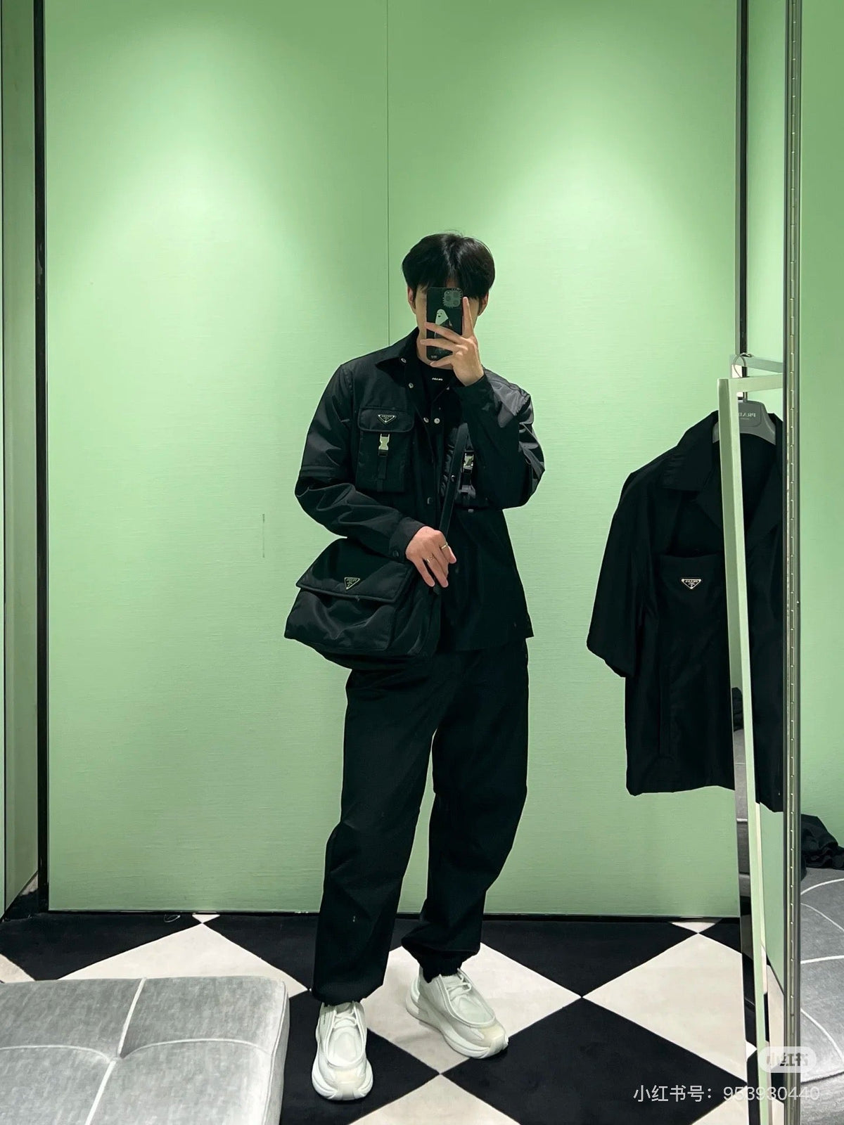 Navy Nylon Pocket Shirt Jacket - Men's