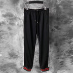 Black Jersey Side Stripe Track - Men's