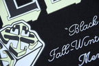 Black Cotton Slogan Pullover - Men's