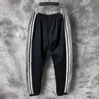 Black Jersey Striped Panel Track - Men's