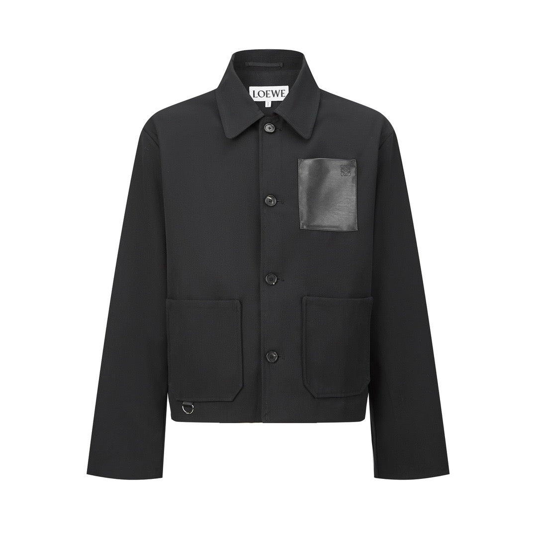 Black Cotton Patch Chore - Men's