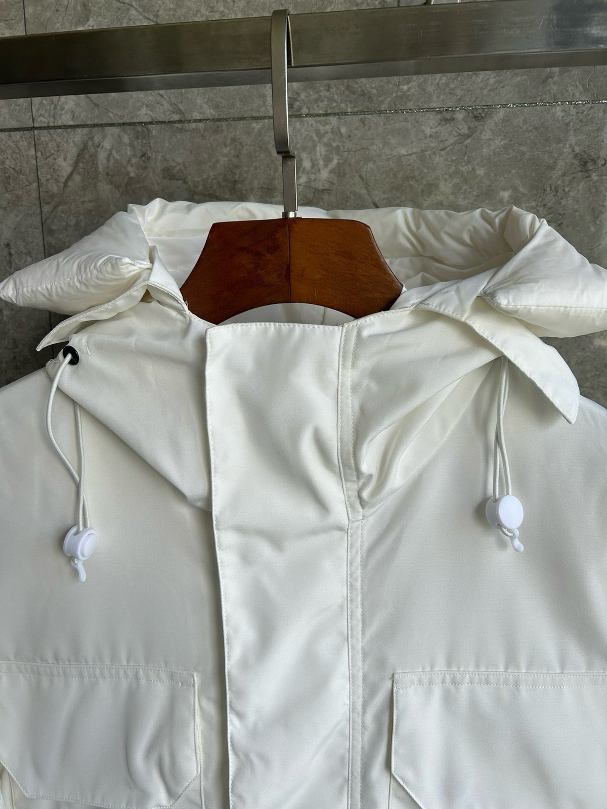 Black and White Parka - Men's