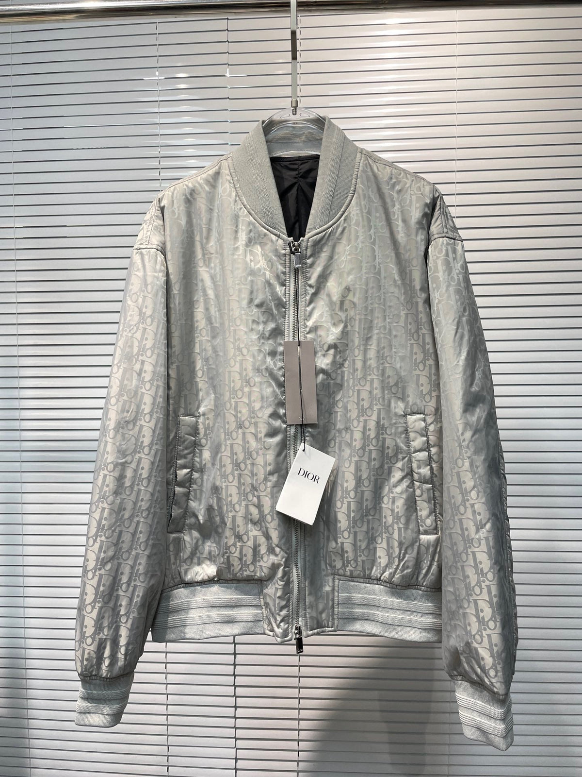 Black Nylon Quilted Bomber - Men's