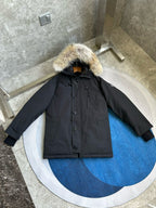 Black and Grey Parka - Men's