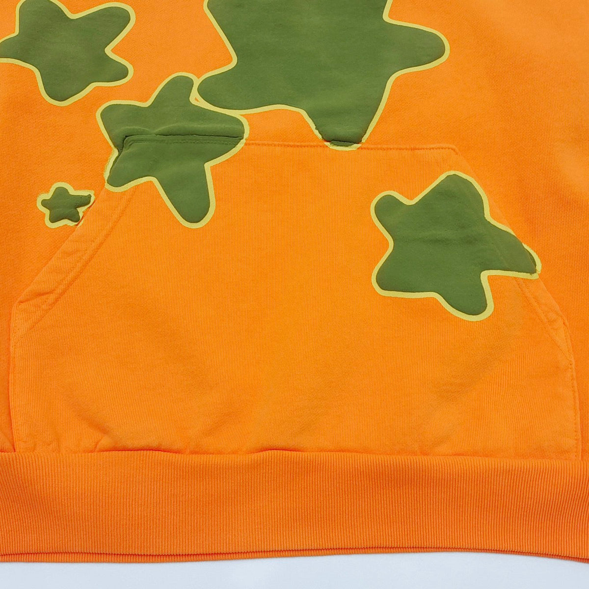 Orange Cotton Star Print Pullover - Men's