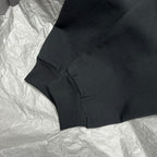 Black Cotton Logo Print Pullover - Men's