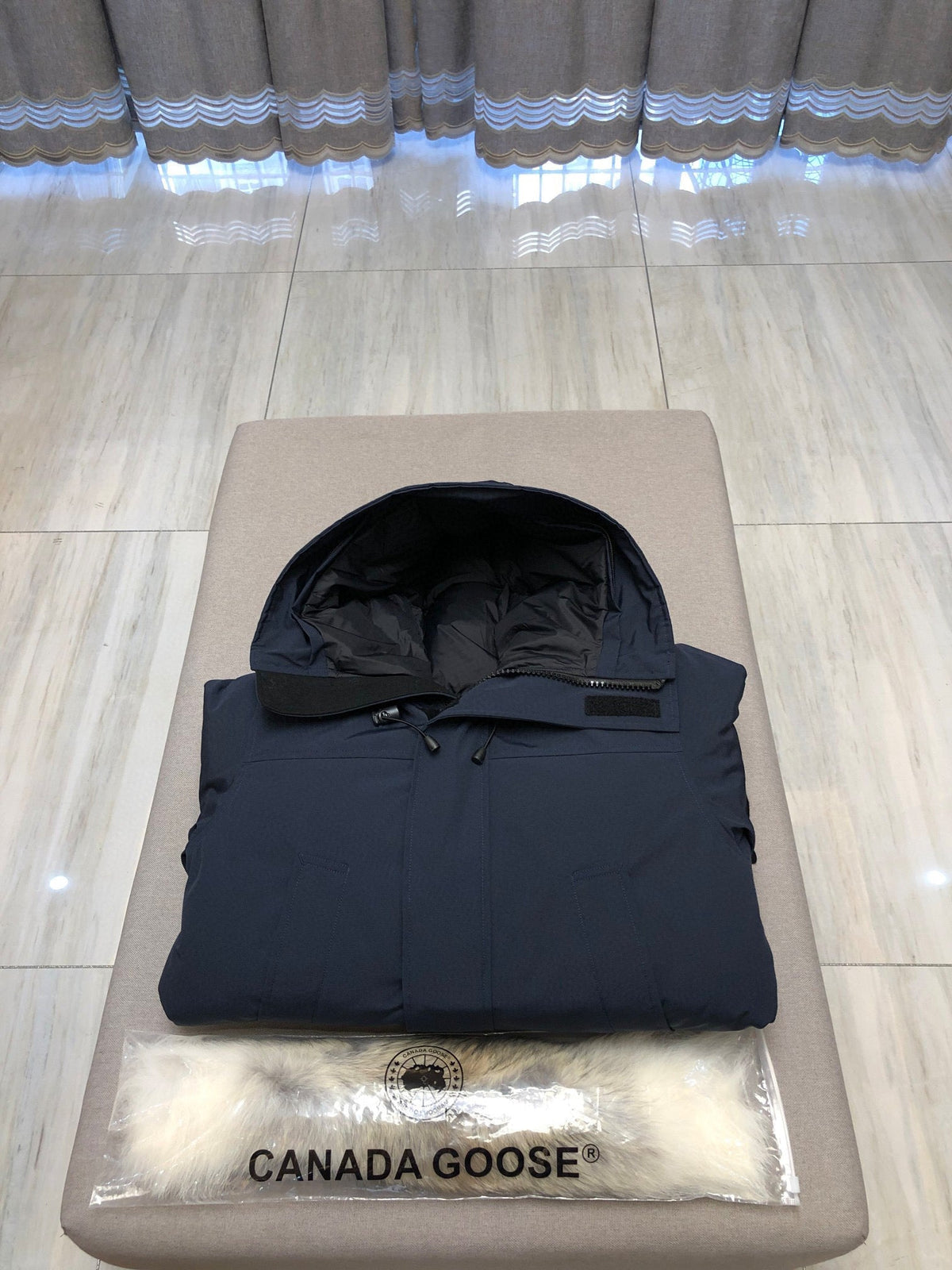 Black and White Parka - Men's