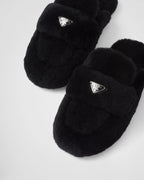 Shearling mules – the modern, minimalist silhouette creates a contrasting yet harmonious line – LUX VERSE Luxury Designer Fashion Outlet