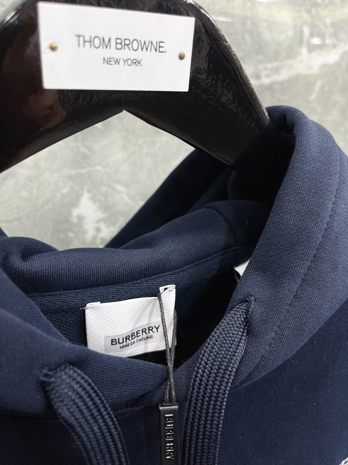 Black Cotton Plain Zip-Through - Men's